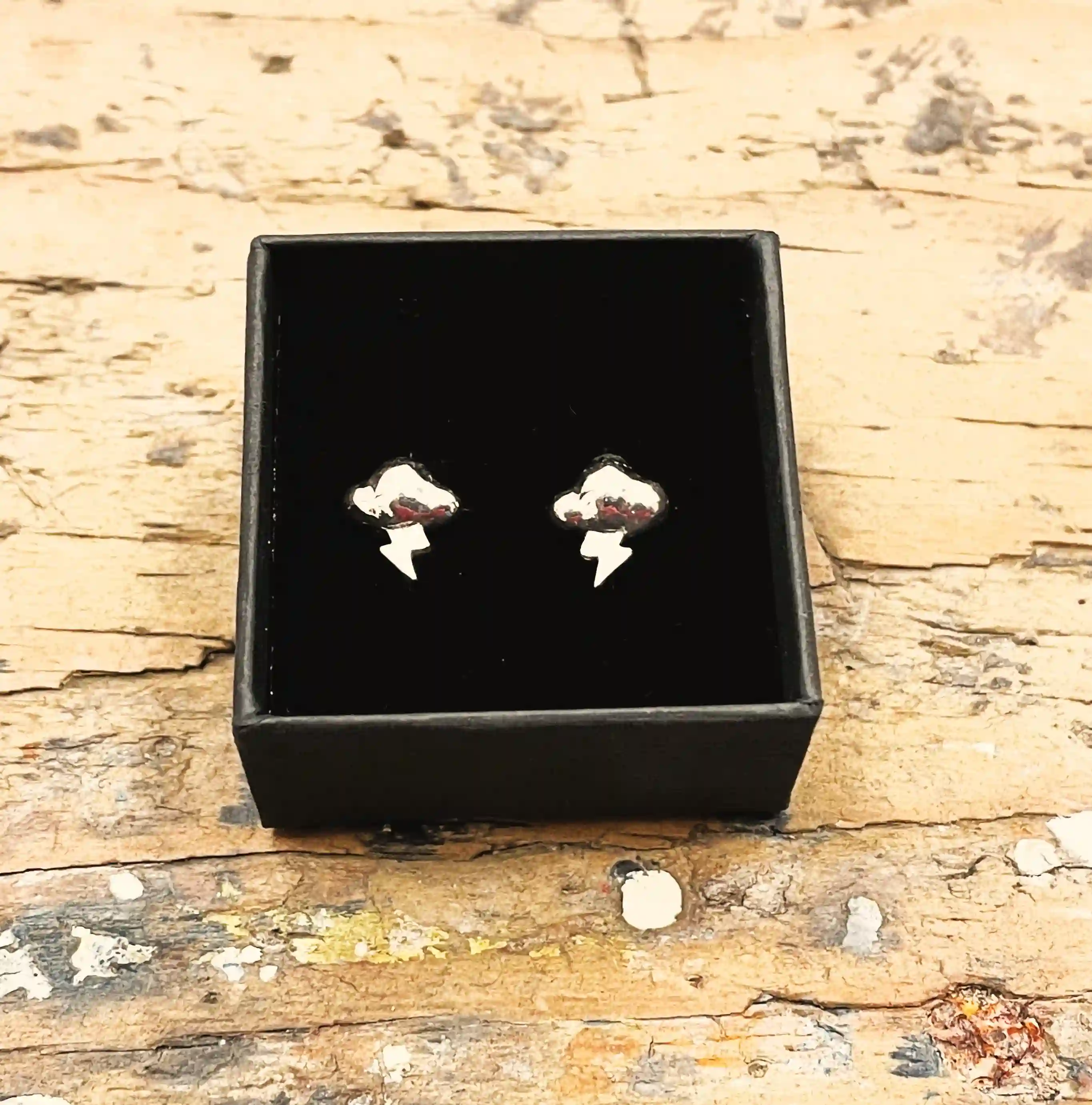 Pendientes nube y rayo