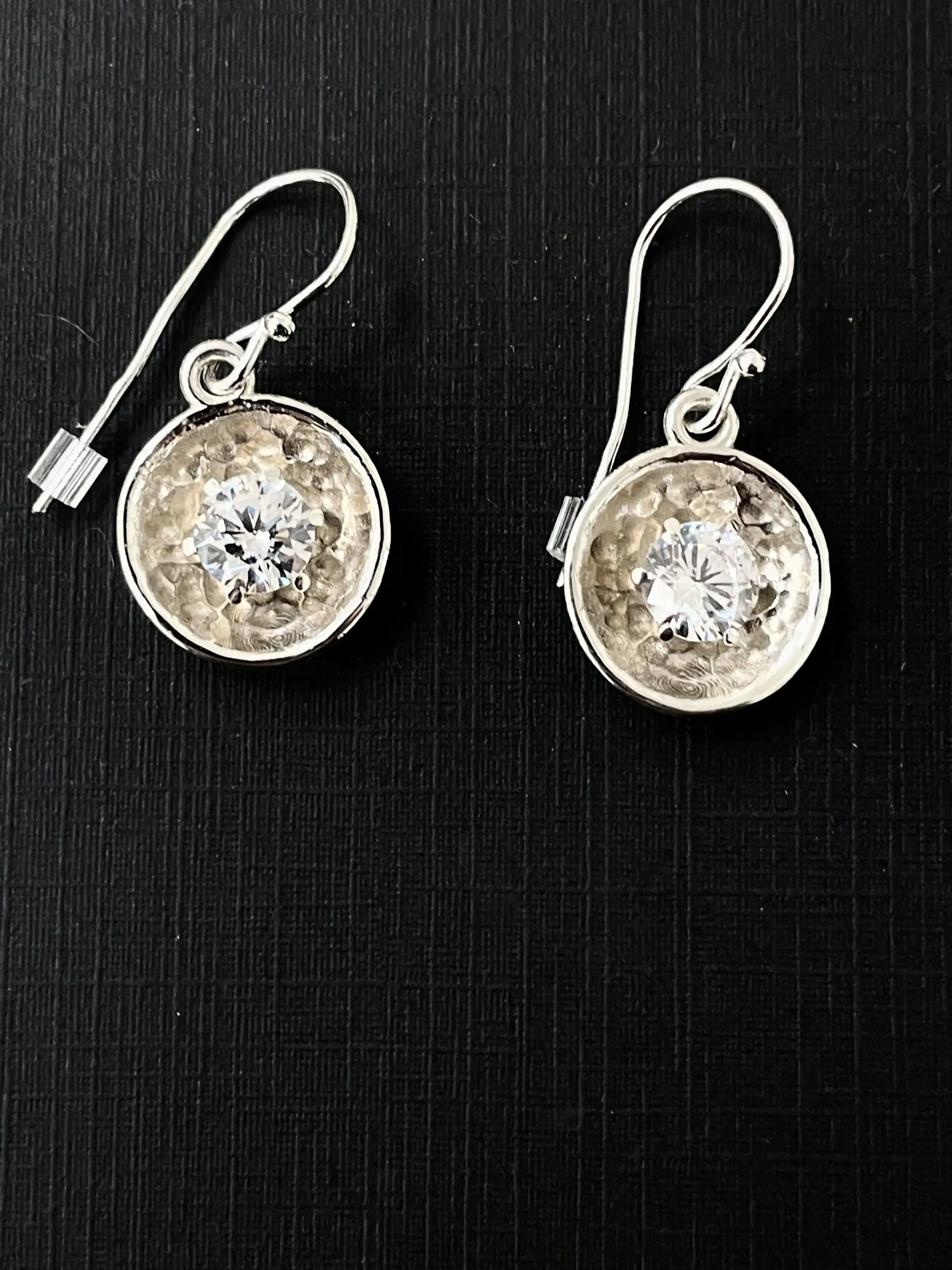Disco | Pendientes Cortos Con Cirtonita Incolora