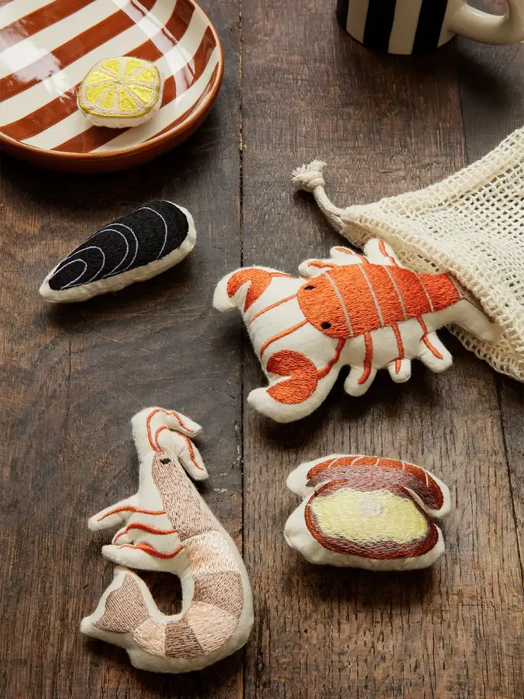 Mariscos bordados