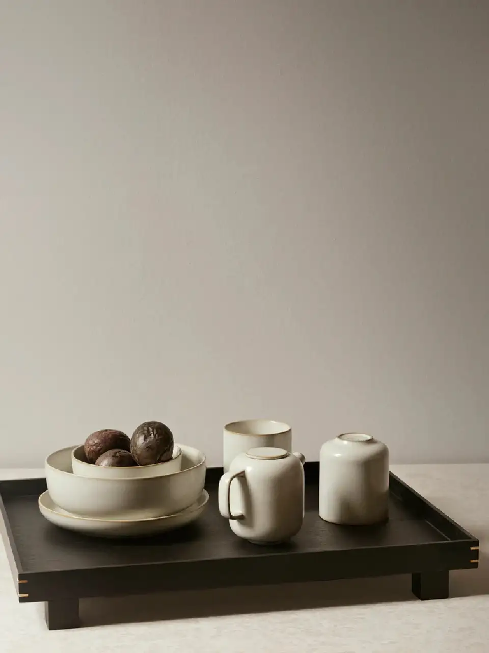 Bon Wooden Tray L - Black Stained Oak