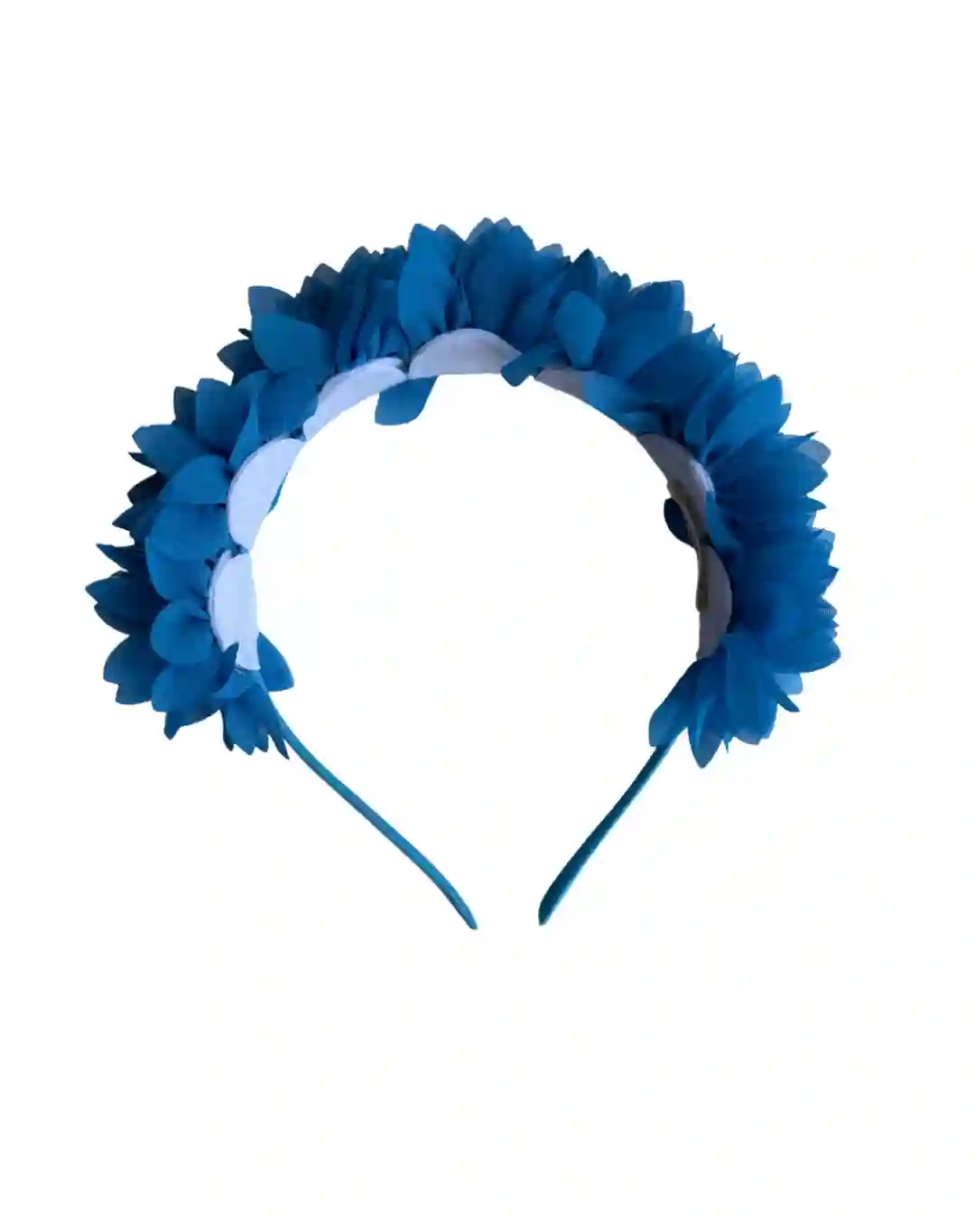 Diadema flores azul