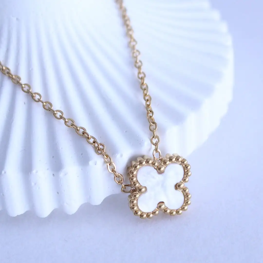 Collar Trebol Blanco - Imagen 3