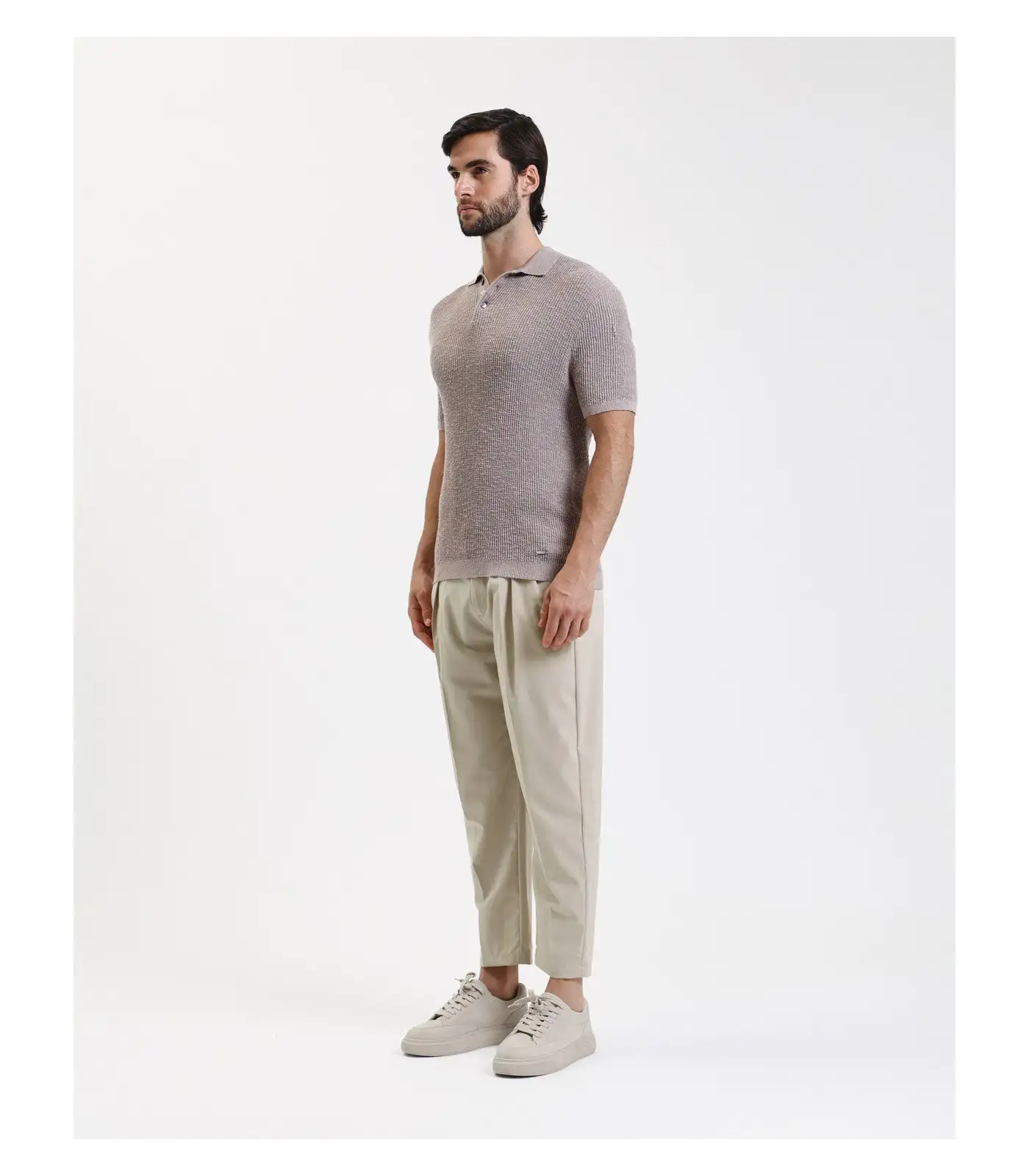 Pantalón corte relajado BEIGE - Imagen 6