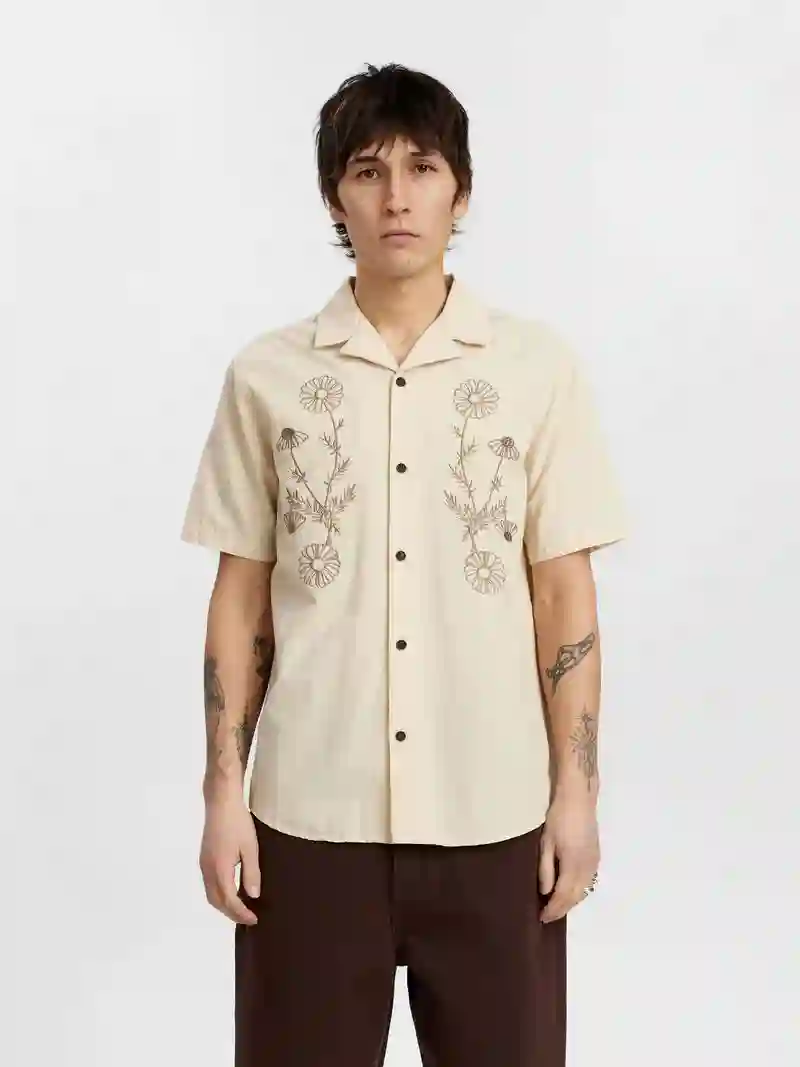 White embroidered shirt