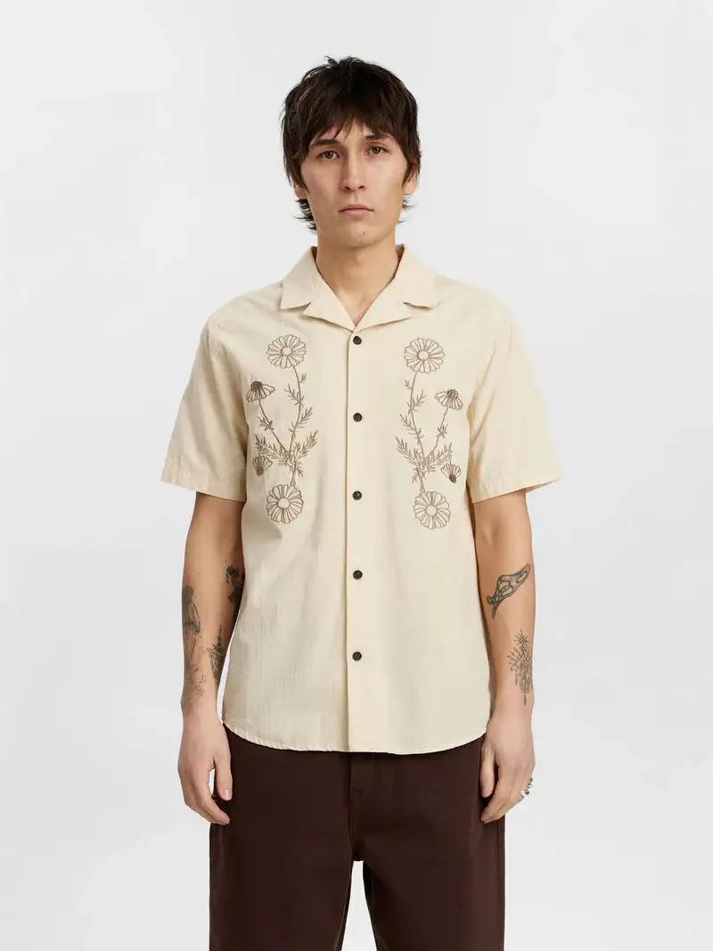 White embroidered shirt