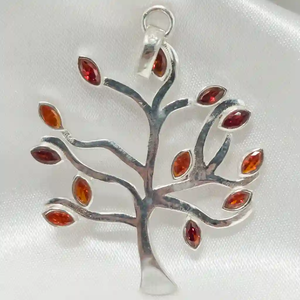 Colgante Arbol de la Vida Granate