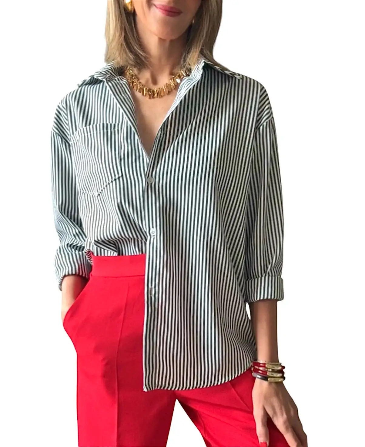 Camisa rayas blanco&negro - Imagen 3