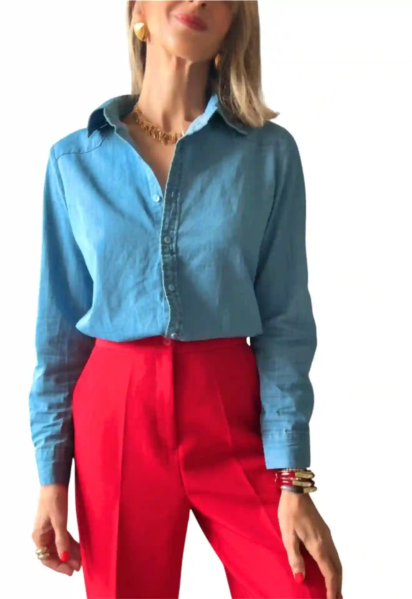 Camisa denim tejido fino