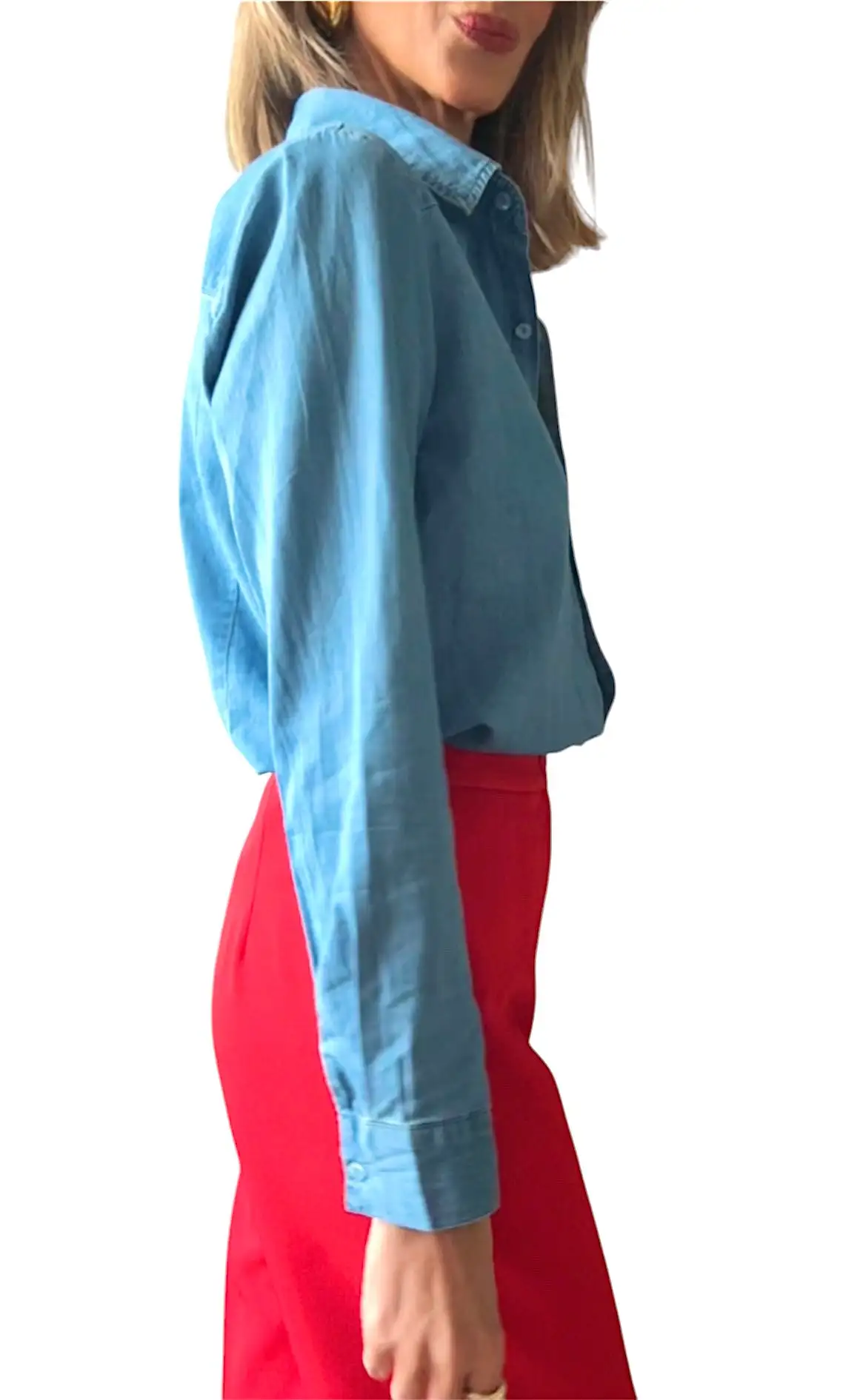 Camisa denim tejido fino - Imagen 2