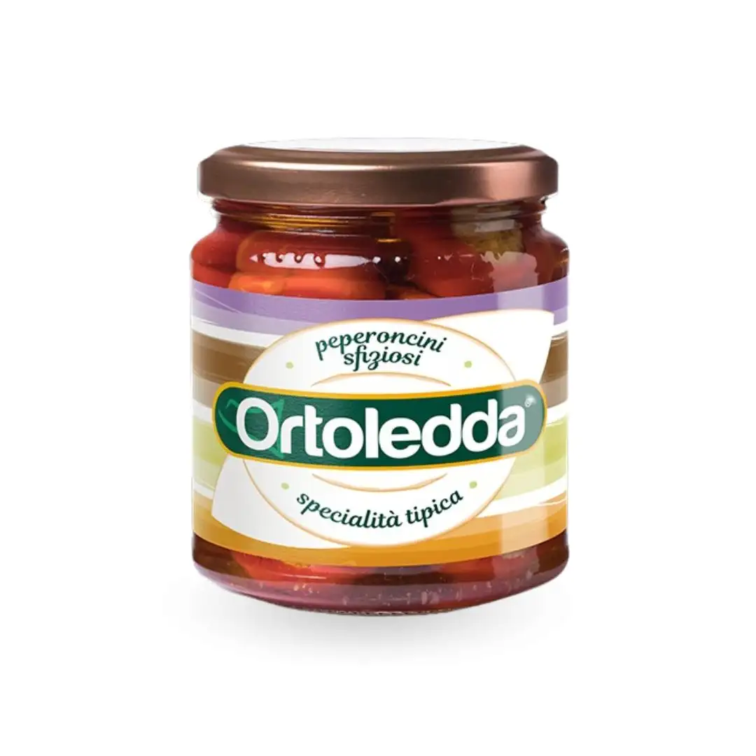 Peperoncini rellenos de atun Ortoledda 280 grs