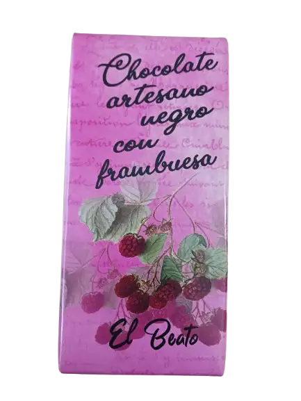 Tableta de chocolate Negro con Frambuesa