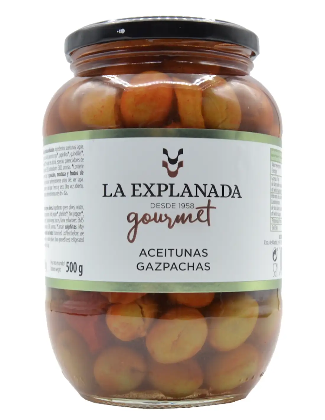 LA Explicada Aceitunas Gazpachas - Tarro 850 Gr.