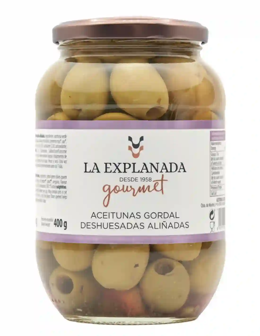 La Explanada Aceitunas Gordal Deshuesadas Aliñadas - Tarro 850 gr.