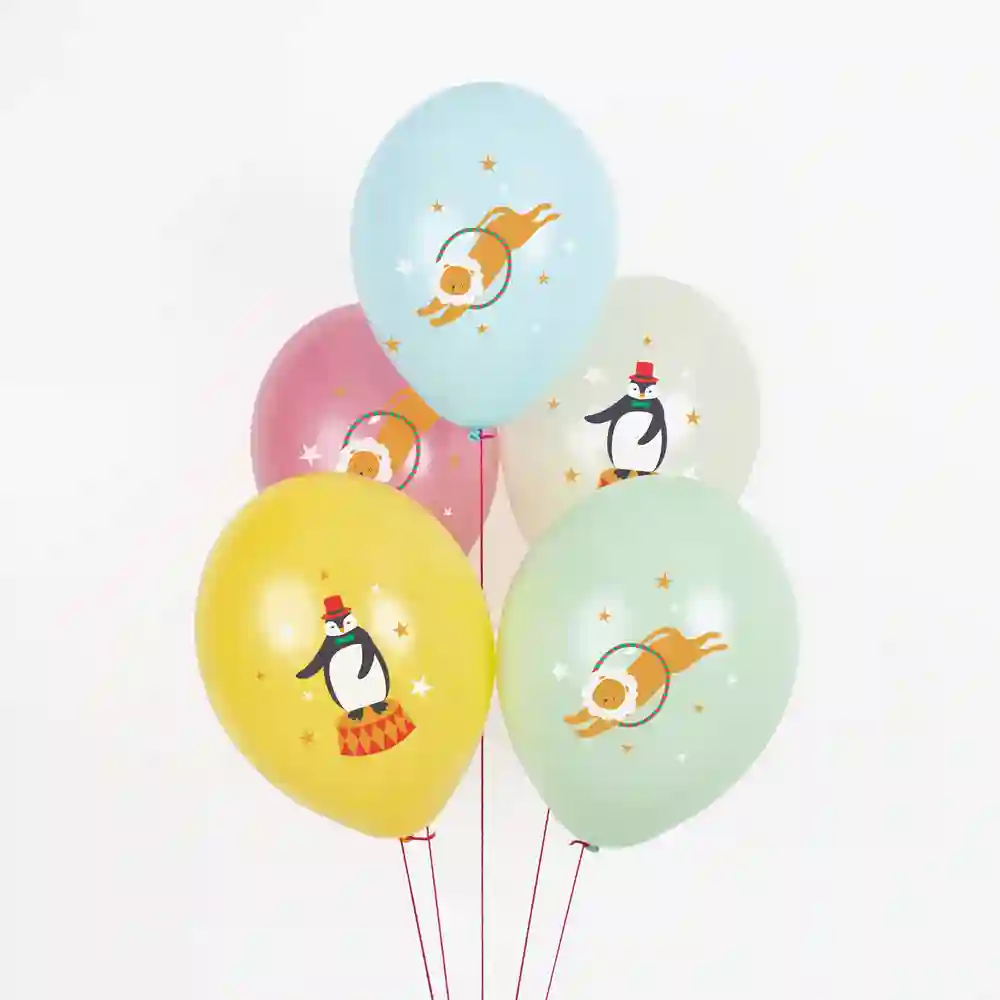 GLOBOS CIRCO CON HELIO - 5ud