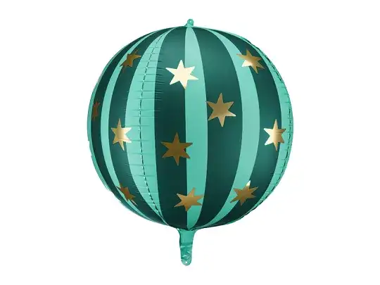 Globo Bola Rayas Verdes Con Helio
