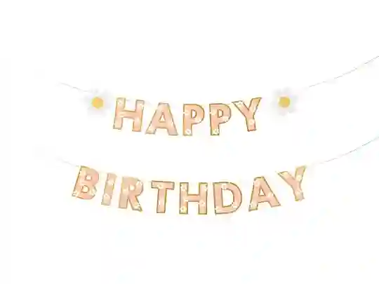 Guirnalda feliz cumpleaños margarita