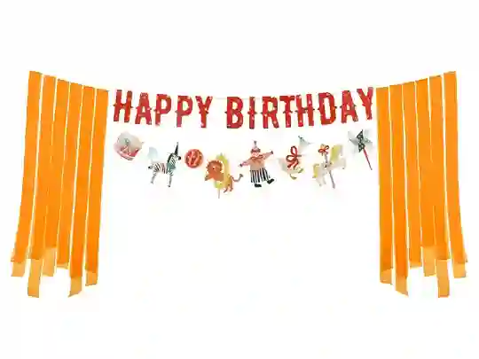Guirnalda Feliz cumpleaños Circo