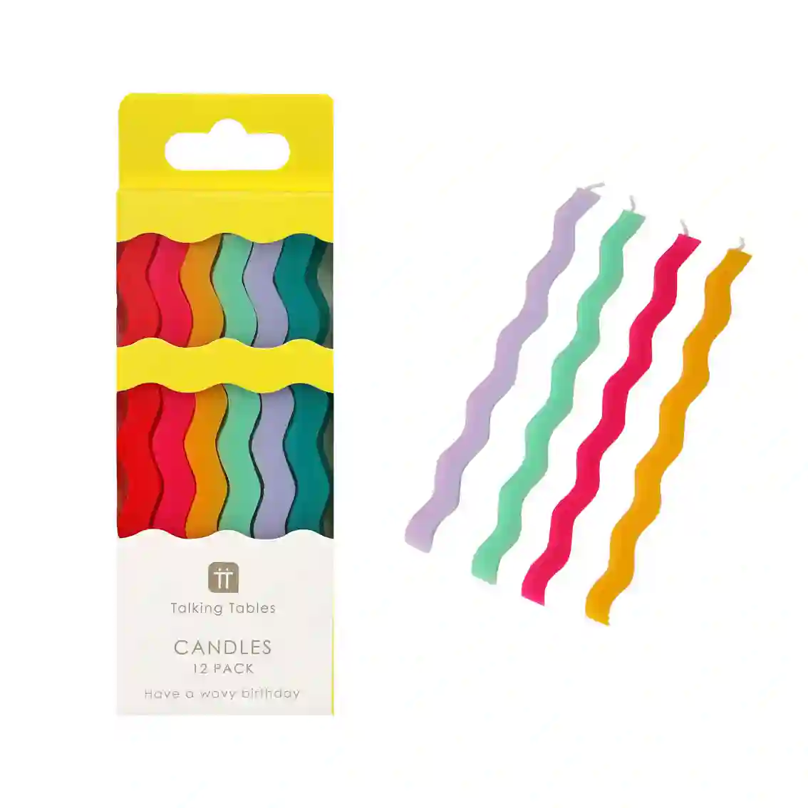 Velas Wavy Multi - 12ud