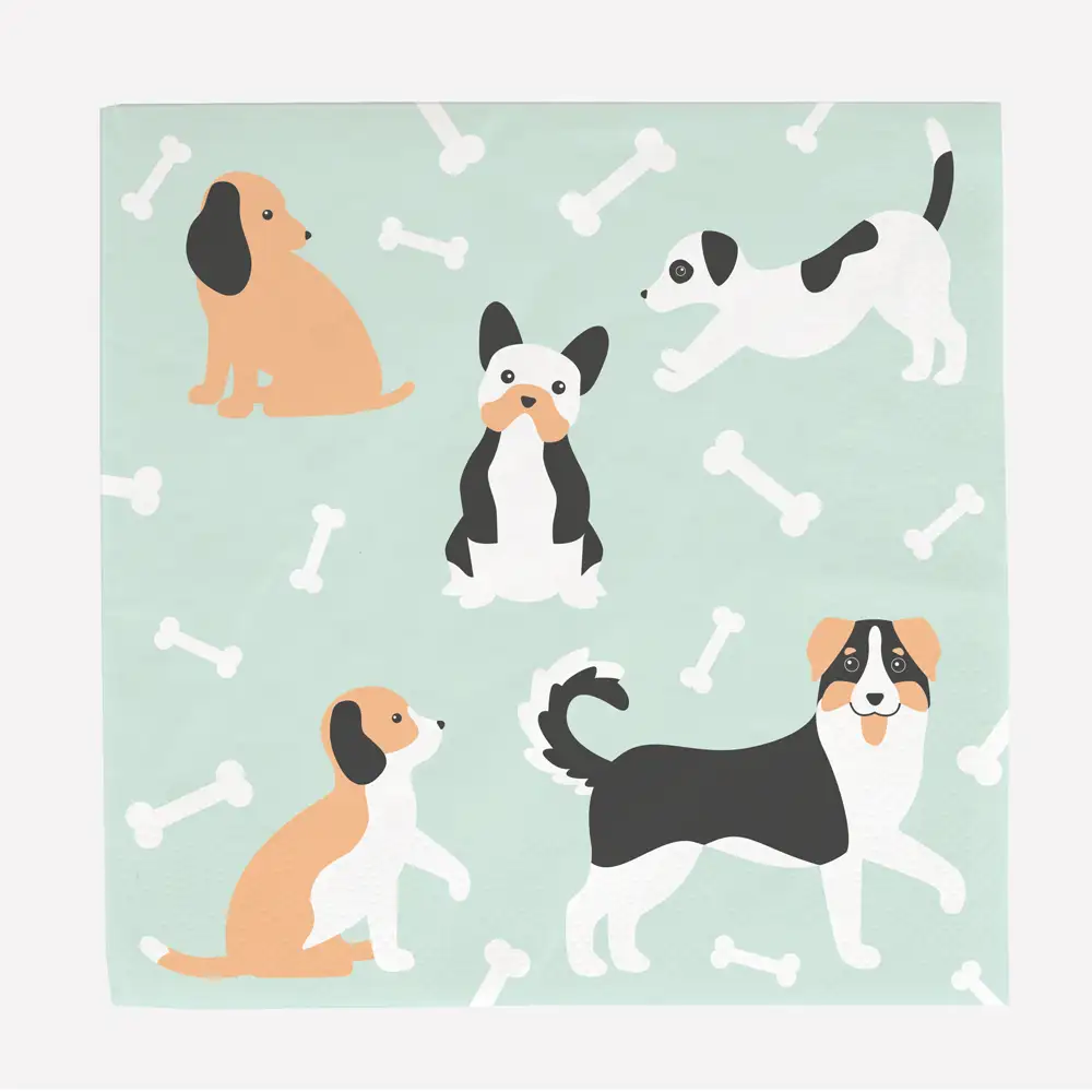 Servilletas Perritos - 20ud