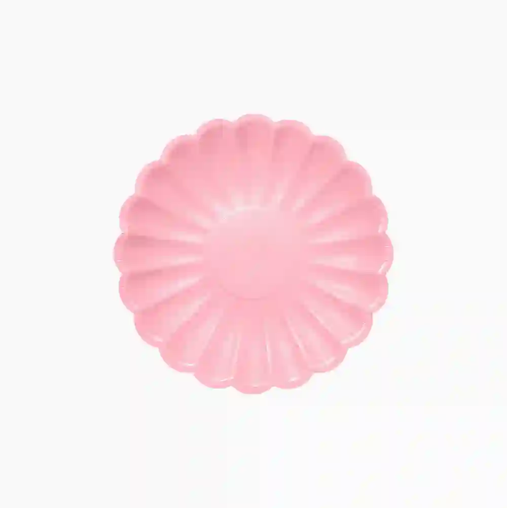 Platos Ondulados Rosas - 8UD