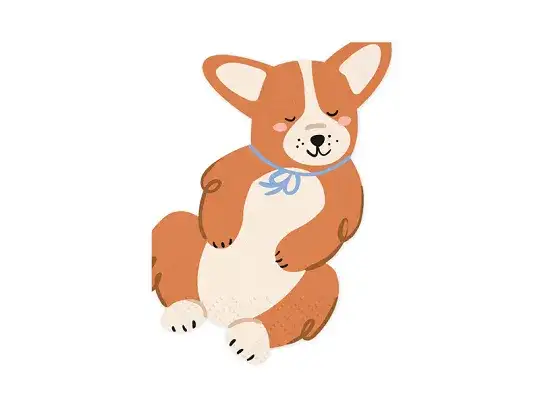 SERVILLETA SILUETA PERRITO -12UD