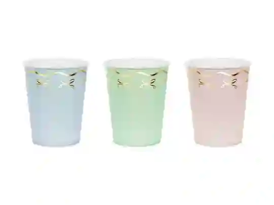Vasos Mix Pastel Lacito - 6UD