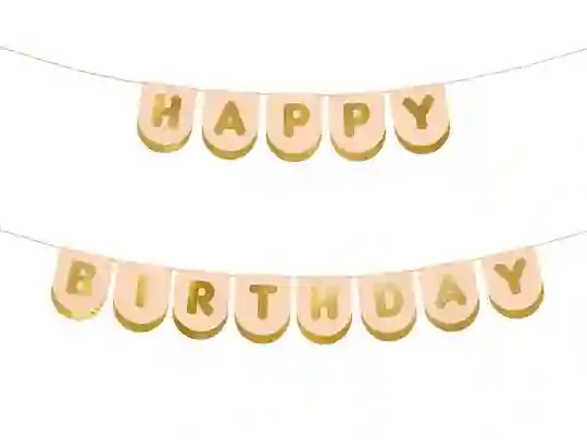 Banderin Feliz cumpleaños Rosas