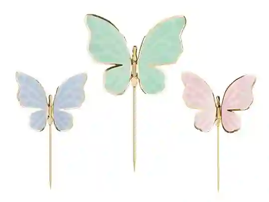 Topper Tarta Mariposas -9UD
