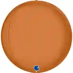 Globo Bola Metalica Naranja Con Helio