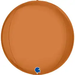 Globo Bola Metalica Naranja Con Helio