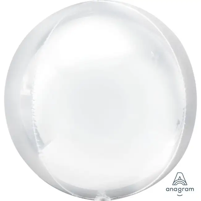 Globo Bola Metalica Blanco Con Helio