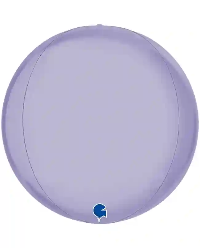 Globo Bola Metalica Lila Con Helio