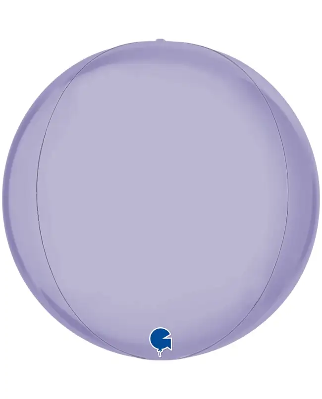 Globo Bola Metalica Lila Con Helio