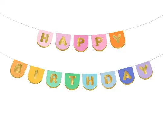 Banderin Feliz cumpleaños multi