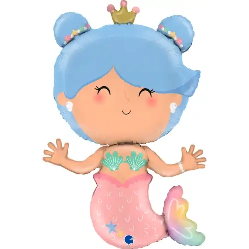 GLOBO SIRENA PASTEL CON HELIO