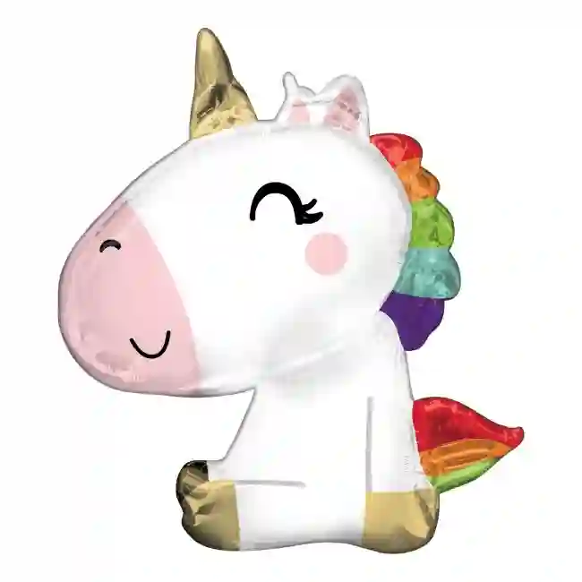 Globo Unicornio Sentado Con Helio