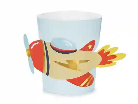 Deco Vasos Avión - 6 UD