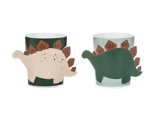 Deco Vasos Dino - 6 UD
