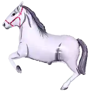 Globo Caballo Blanco Con Helio