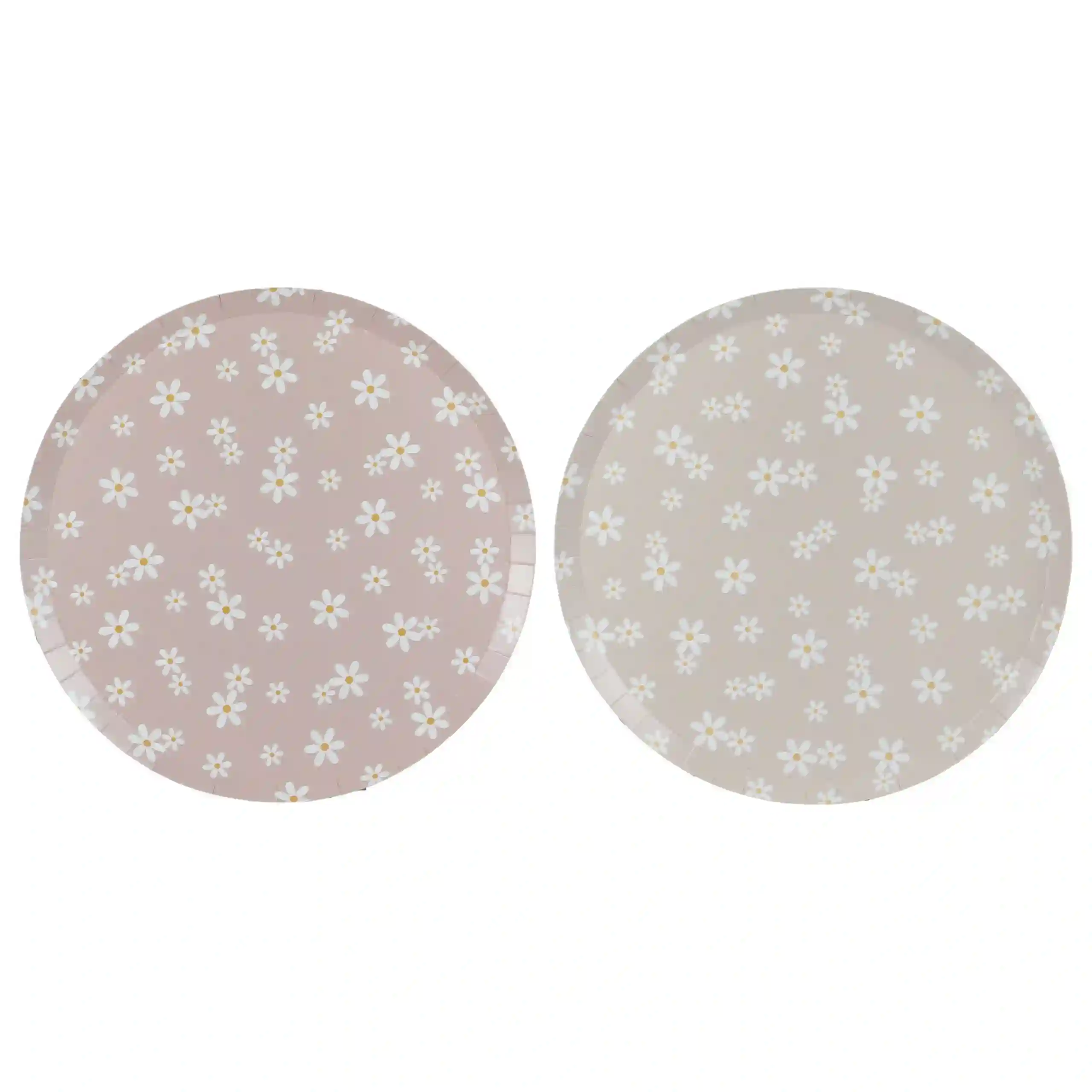 Platos margaritas rosas- 8ud