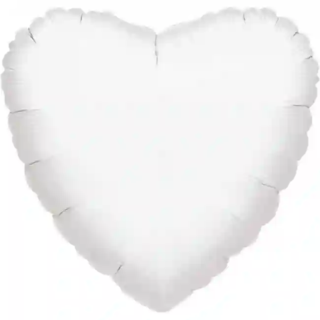 GLOBO CORAZÓN PEQUEÑO BLANCO CON HELIO