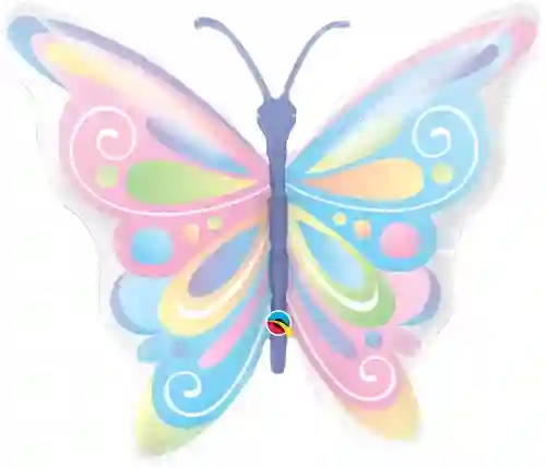 Globo mariposa pastel