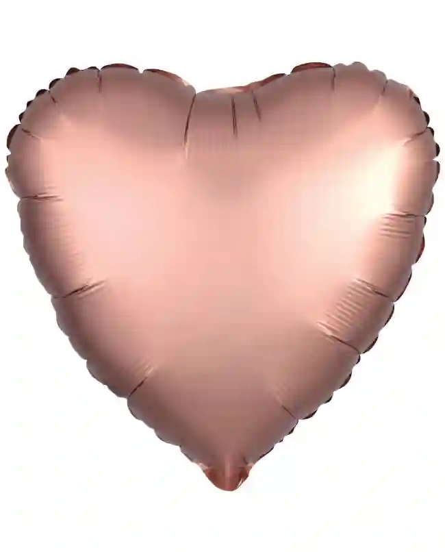 Globo Corazón Pequeño Oro Rosa Satin Con Helio