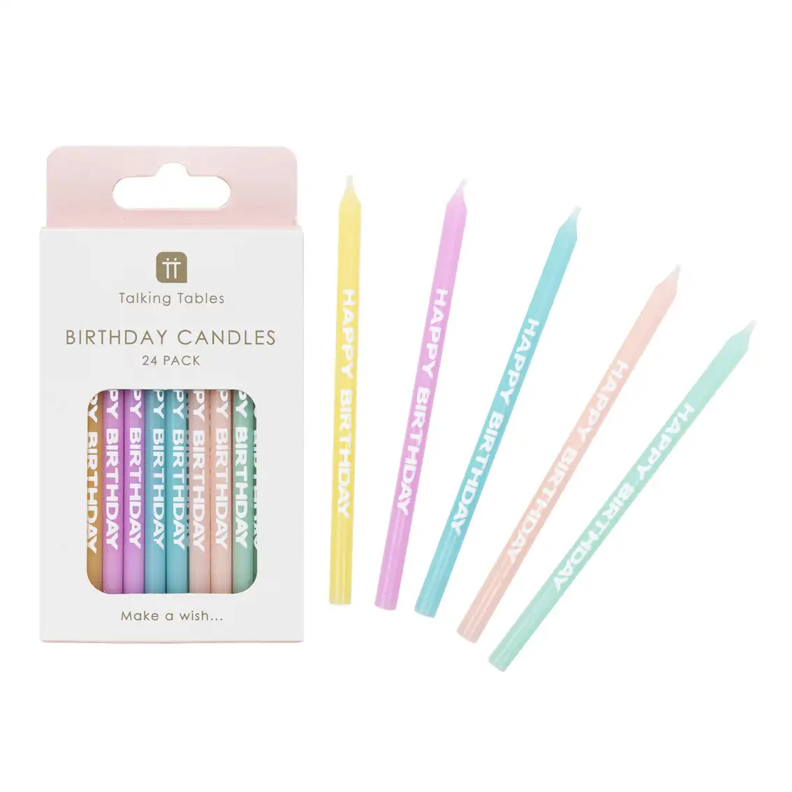 VELAS HAPPY BIRTHDAY PASTEL - 24UD