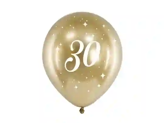 Globos Oro Cromado 30 - 6UD