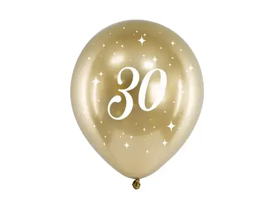 Globos Oro Cromado 30 - 6UD