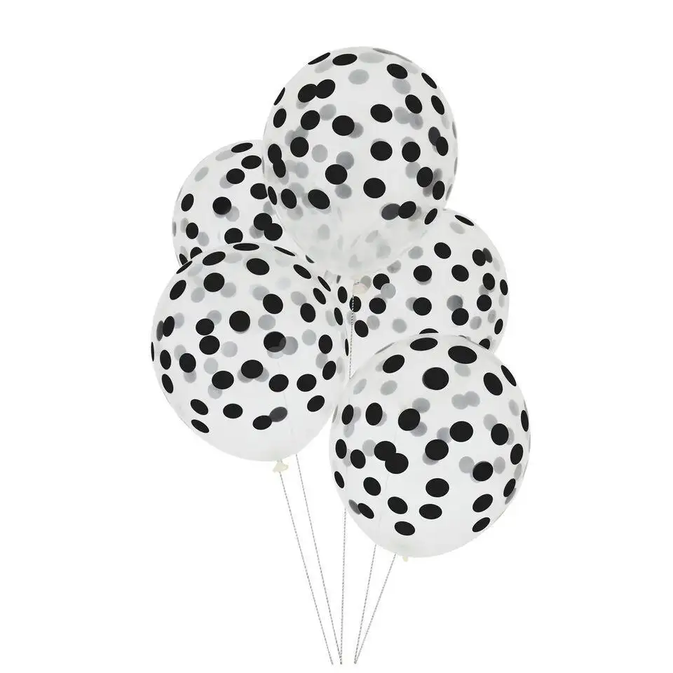 Globos lunares negros con helio - 5ud