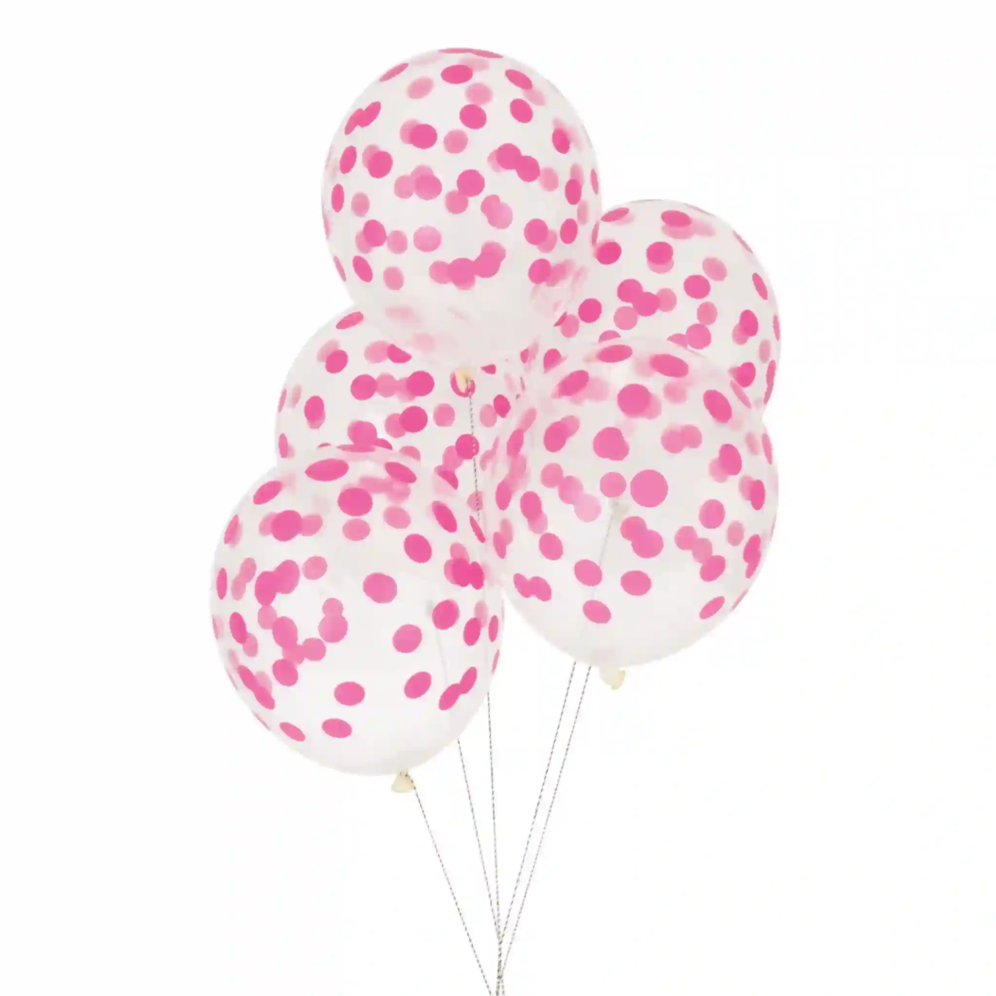 Globos lunares fuchsias con helio - 5ud