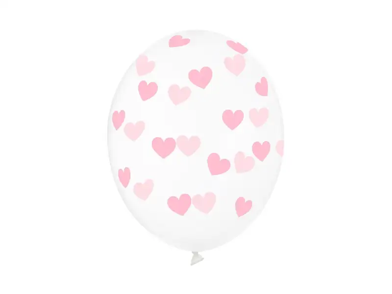 Globos Corazones ROSAS CON HELIO - 5UD