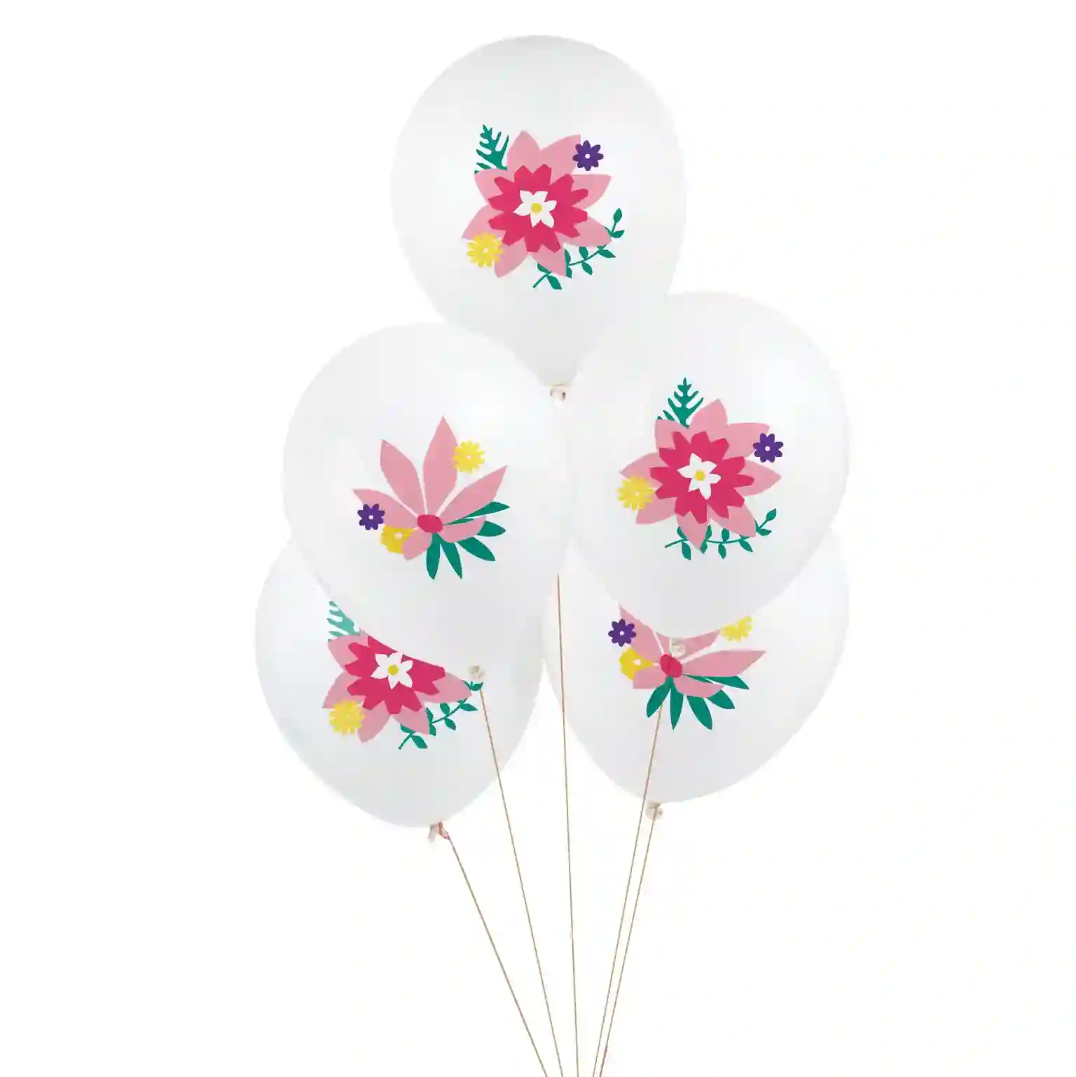 Globos Flores Con Helio - 5UD